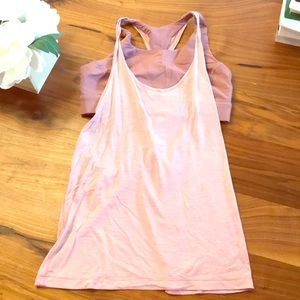 LULULEMON BRA AND TANK size 8 like new condition